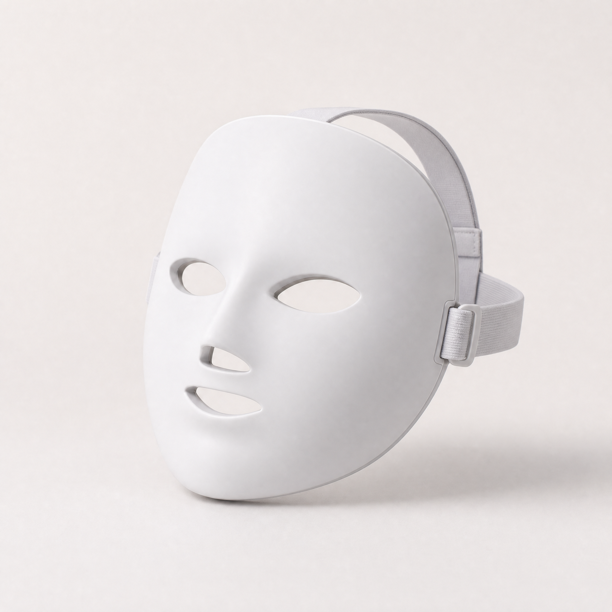 Side angle of the Tessora LED Light Therapy Mask showing the adjustable strap